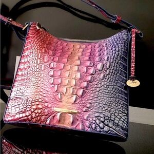 Brahmin Katie embossed leather shoulder crossbody bag